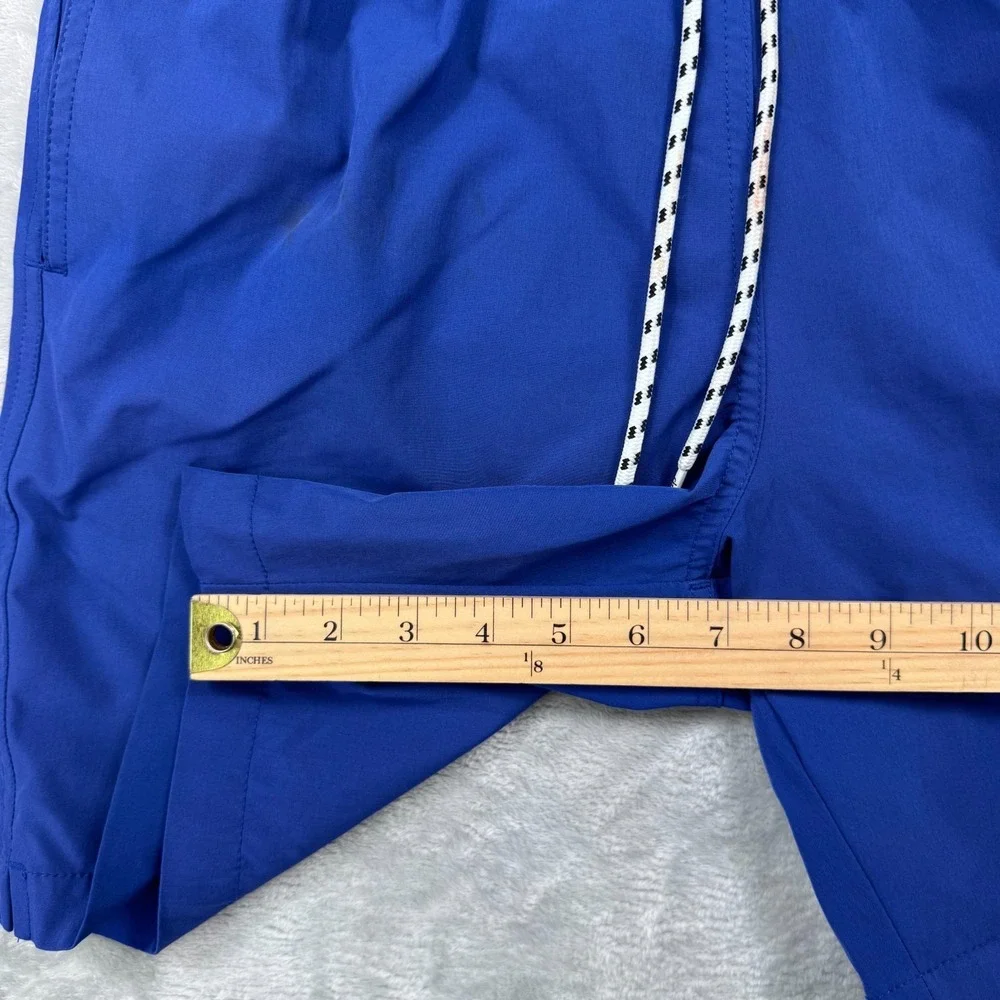 Chubbies Swim Trunks Men Small Blue Lined Drawstring Logo Slash‎ Pockets
